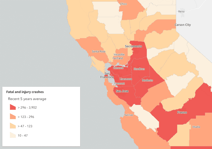 Fatal and Injury Accidents in the Bay Area