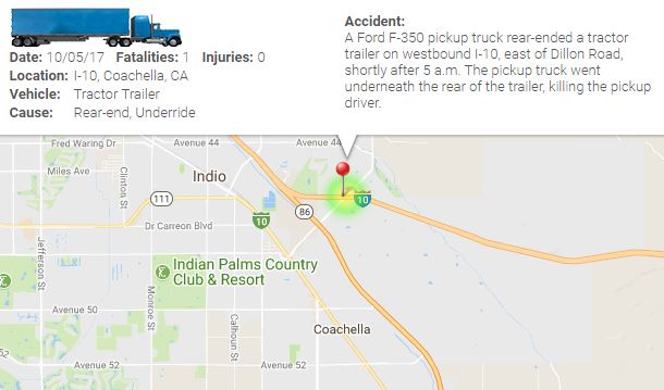 Coachella Collision Map