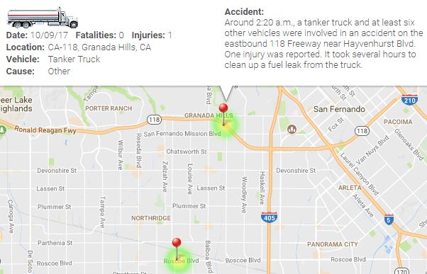 Granada Hills Collision Map