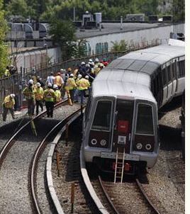 DC Metrorail Red Line Train 112 accident scene