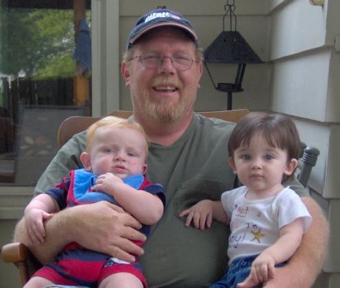 Wayne Ayers with his grandchildren